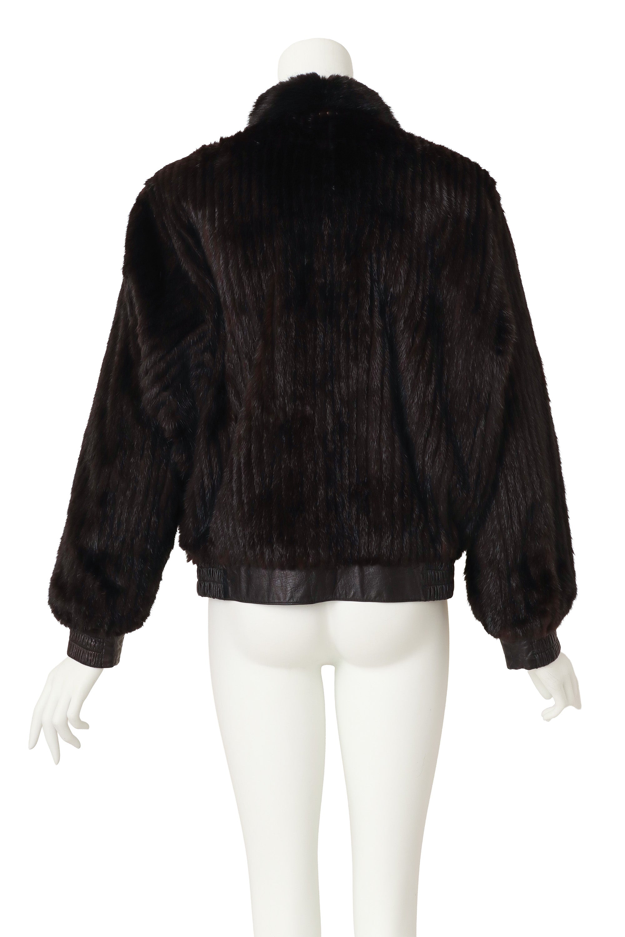 reversible leather fur jacket fur back @ Recess LA