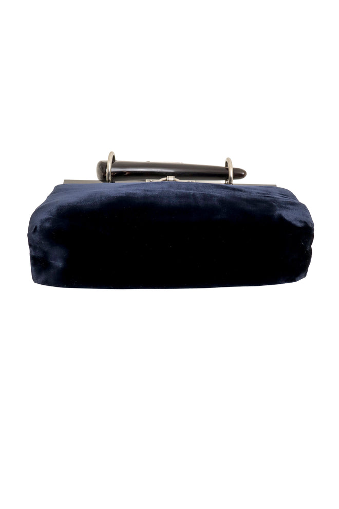 Yves Saint Laurent Velvet Horn Mombasa Bag bottom @ Recess LA