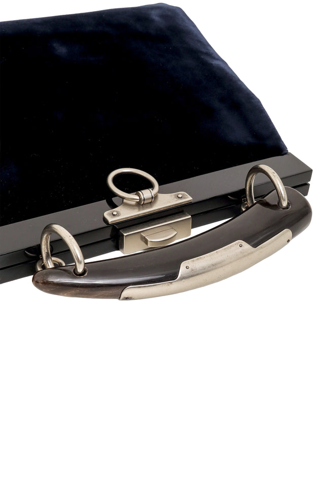 Yves Saint Laurent Velvet Horn Mombasa Bag handle @ Recess LA