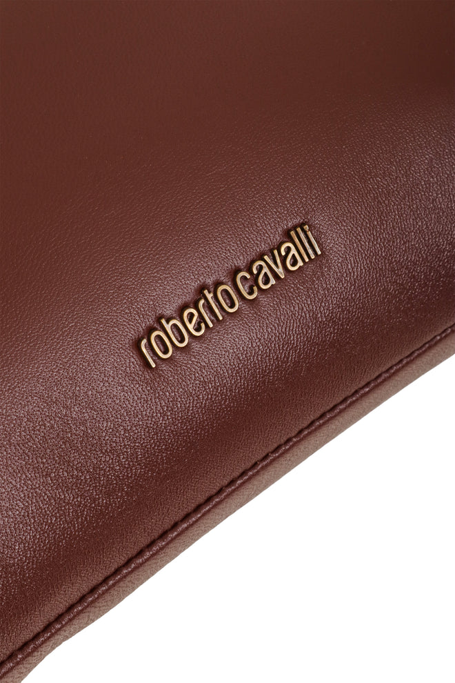 Roberto Cavalli Leather Hobo Horn Bag exterior signature @ Recess LA 