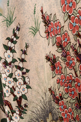 Scenic Landscape Forest Animal Print Silk Duster fabric detail @Recess LA