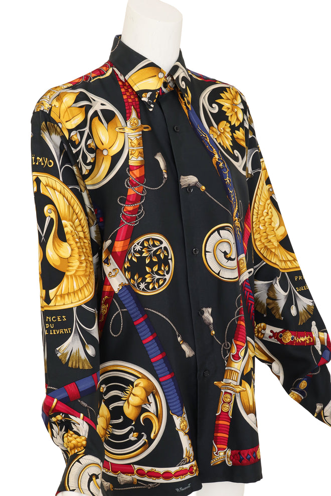 Princes Du Soleil Levant Blouse by Hermes on mannquin close @ Recess LA