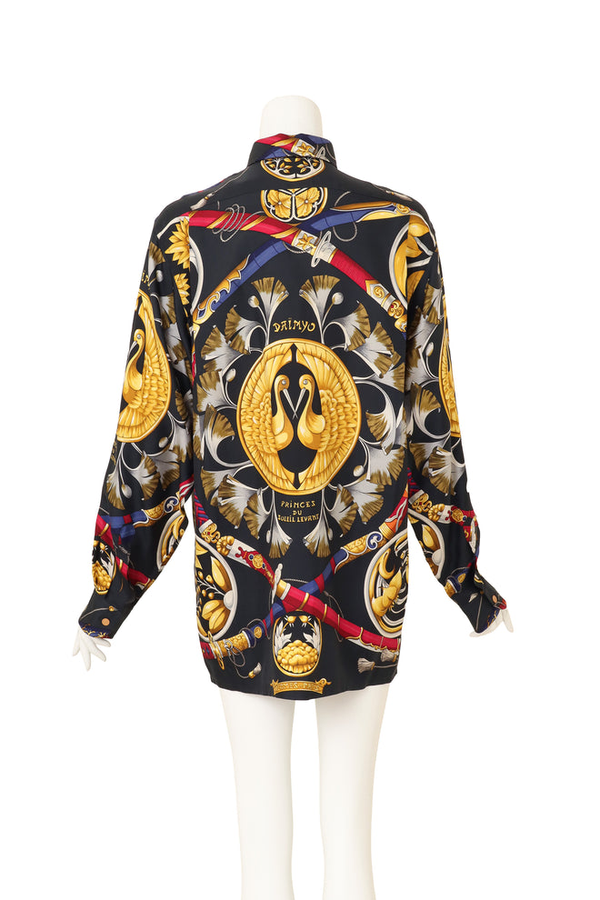 Princes Du Soleil Levant Blouse by Hermes on mannequin back @ Recess LA