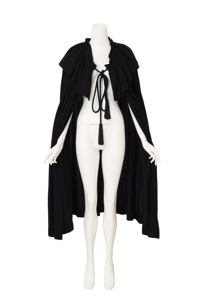 Ruffle Tassel Cape by Saint Laurent on mannequin arms out @Recess LA