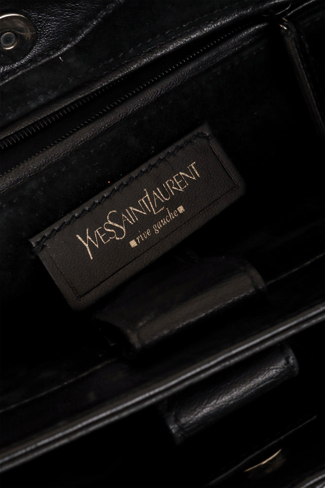 Vintage Saint Laurent Leather Mombasa Shoulder Bag signature @ Recess LA