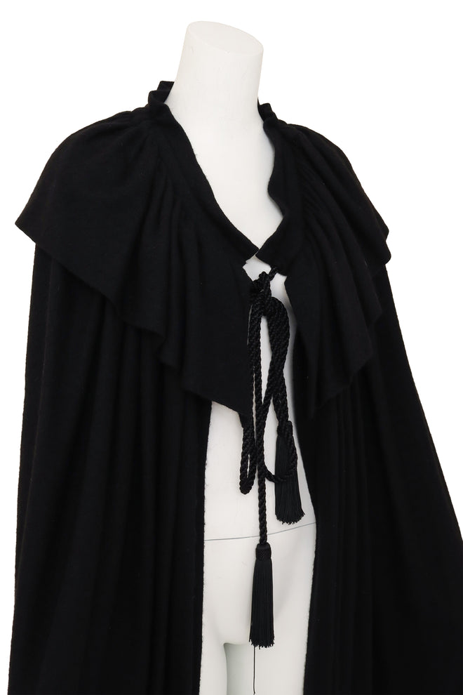 Ruffle Tassel Cape by Saint Laurent on mannequin close @Recess LA