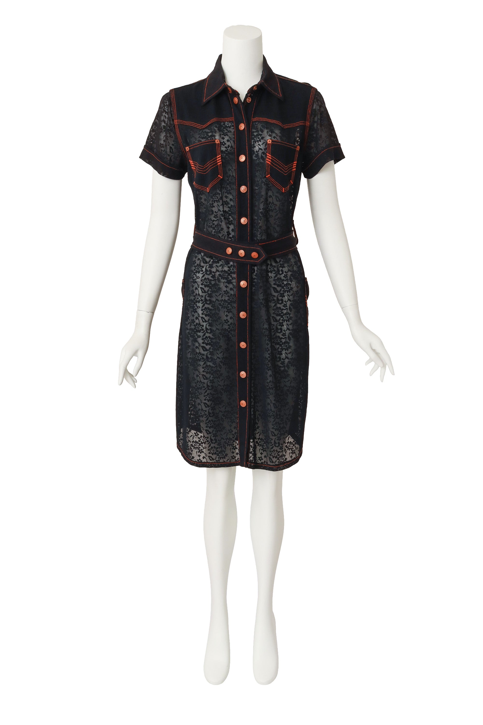 Lace Shirt Dress by Jean Paul Gaultier on mannequin @ Recess LA