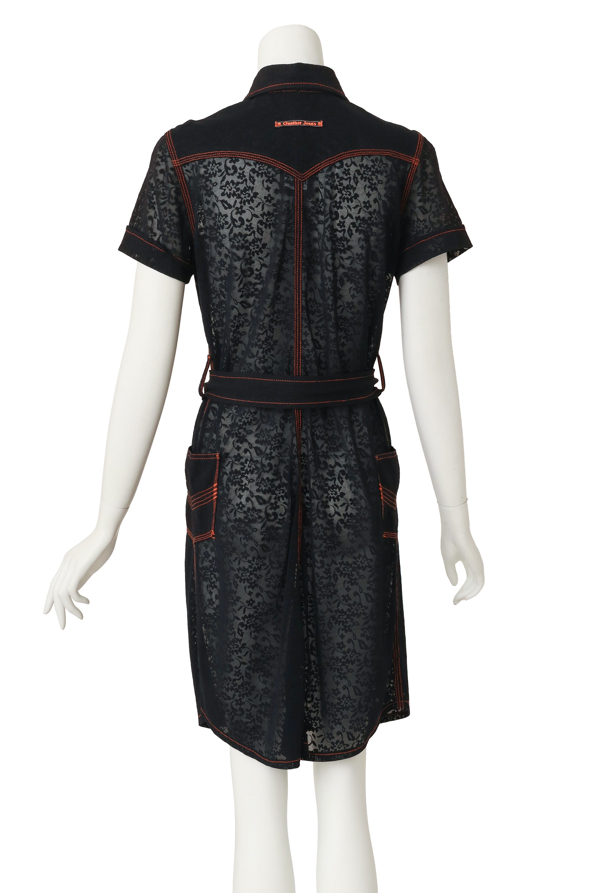 Lace Shirt Dress by Jean Paul Gaultier on mannequin back @ Recess LA