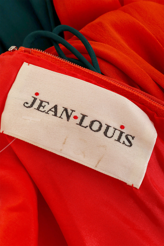 One Shoulder Color Block Dress by Jean Louis label @ Recess LA