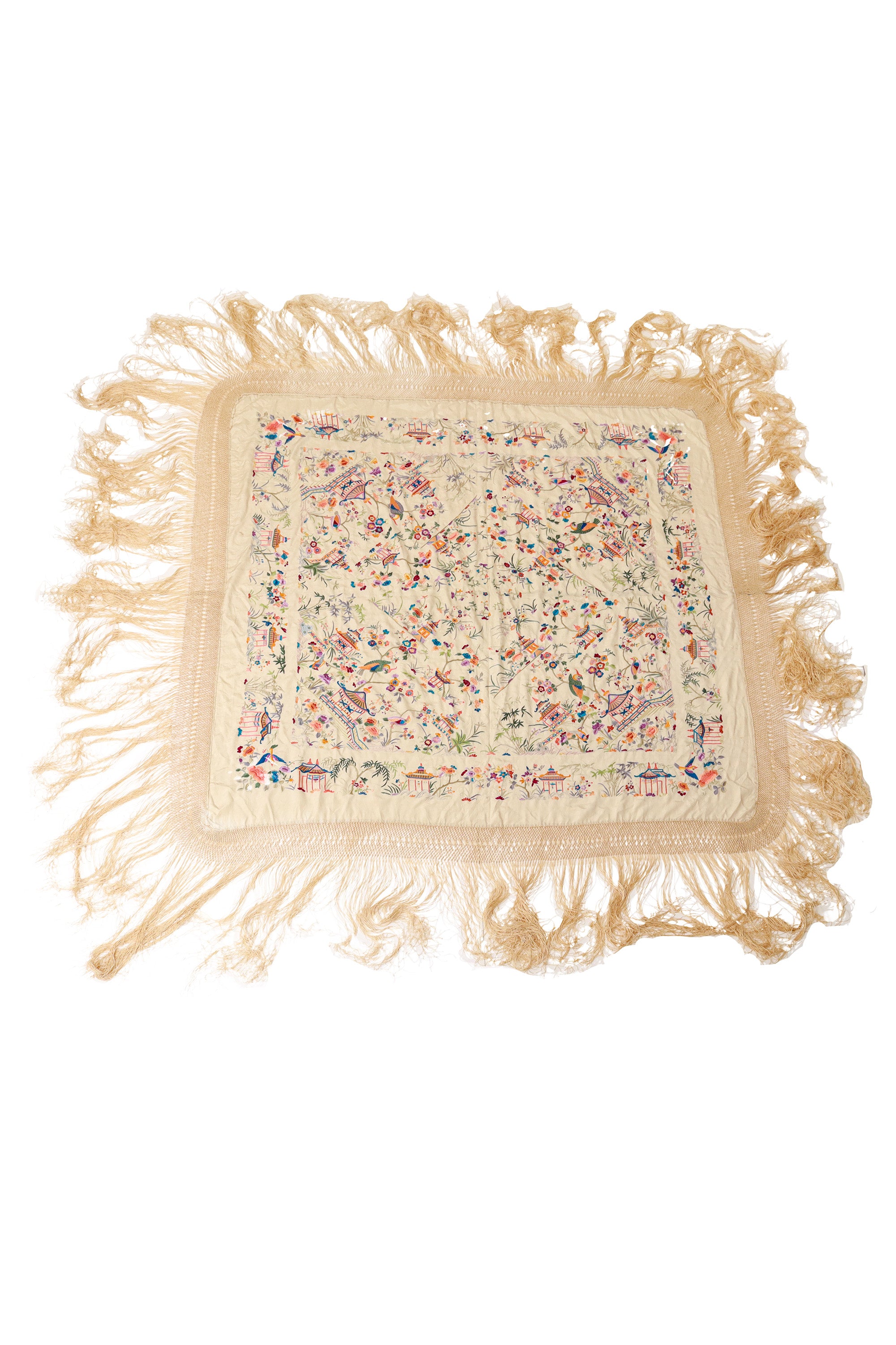 Embroidered Piano shawl @ Recess LA