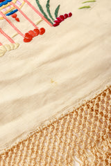 Embroidered Piano shawl stain 1 @ Recess LA