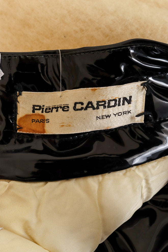 Vinyl Bandwaist Mohair Mini Skirt by Pierre Cardin label @ Recess LA