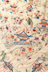 Embroidered Piano shawl close @ Recess LA