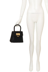 Salvatore Ferragamo Top Handle Wicker Basket Bag on mannequin @ Recess LA