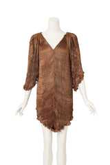 Plisse Silk V Neck Top @Recess LA