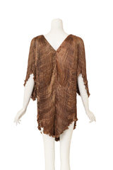 Plisse Silk V Neck Top mannequin back @Recess LA