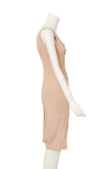 Vintage Galliano for Dior Ruche Draped Cocktail Dress on mannequin side @ Recess LA