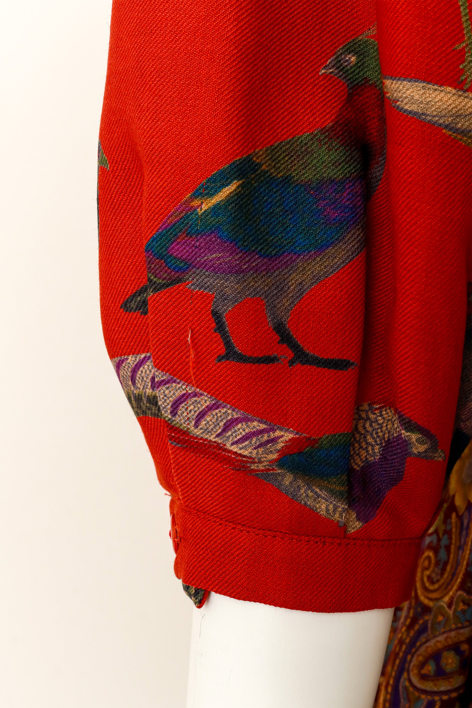 bird print dress by Perry Ellis on mannequin sleeve run @ Recess LA