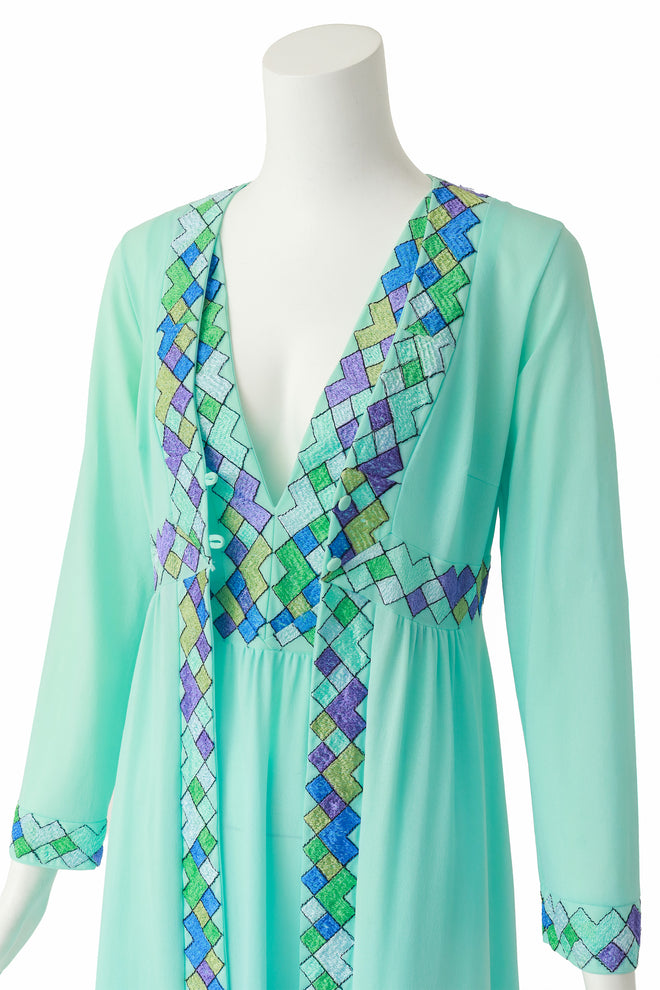 Geo Trim Robe & Dress Set by Emilio Pucci on mannequin close @ Recess LA