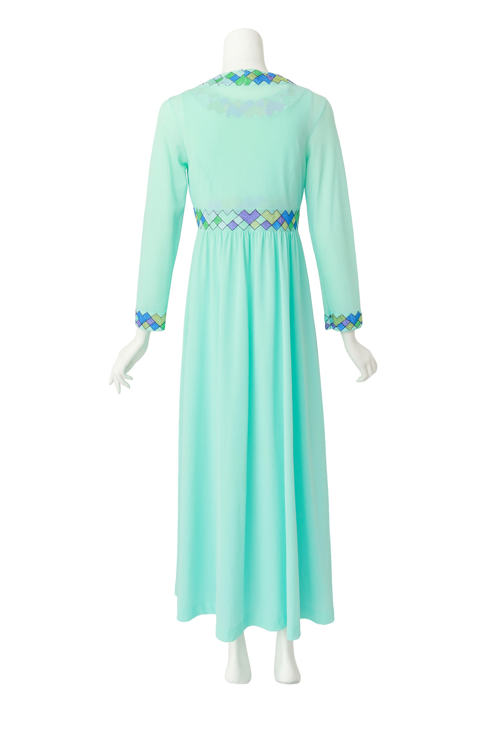 Geo Trim Robe & Dress Set by Emilio Pucci on mannequin back @ Recess LA