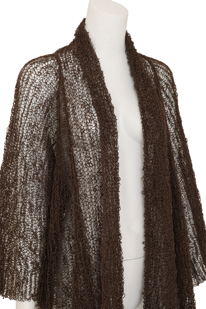 Woven Open Net Duster front view mannequin @Recess LA