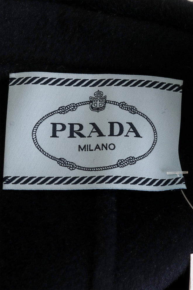 Prada Belted Wool Trench Coat Label @ Recess LA