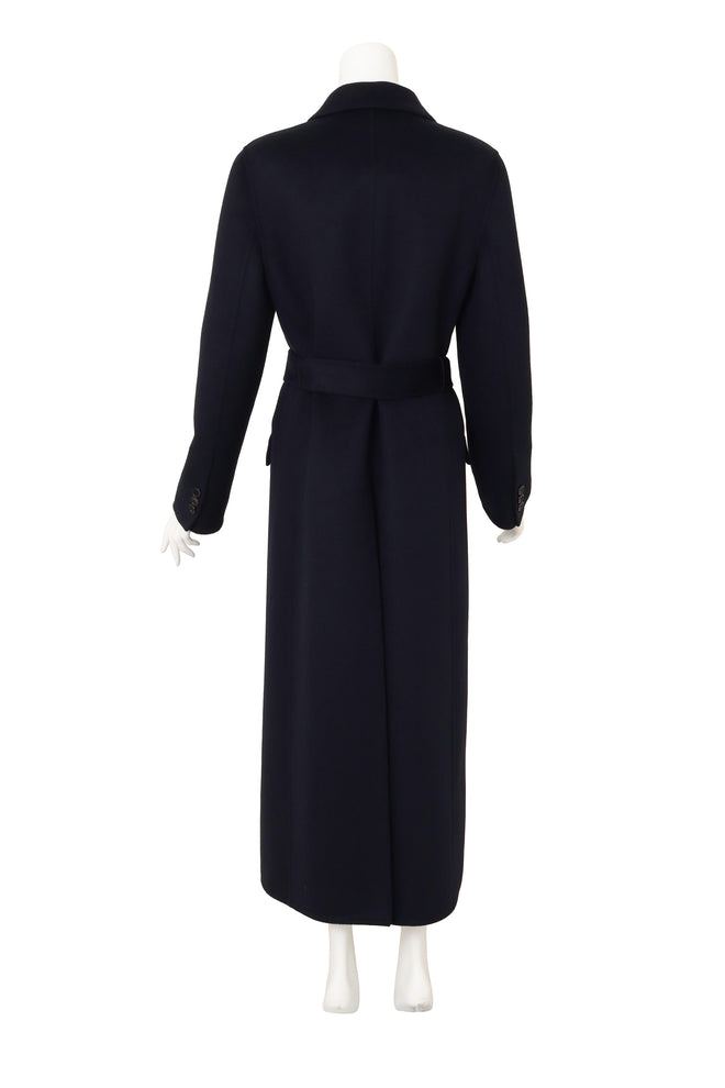 Prada Belted Wool Trench Coat on mannequin back @ Recess LA