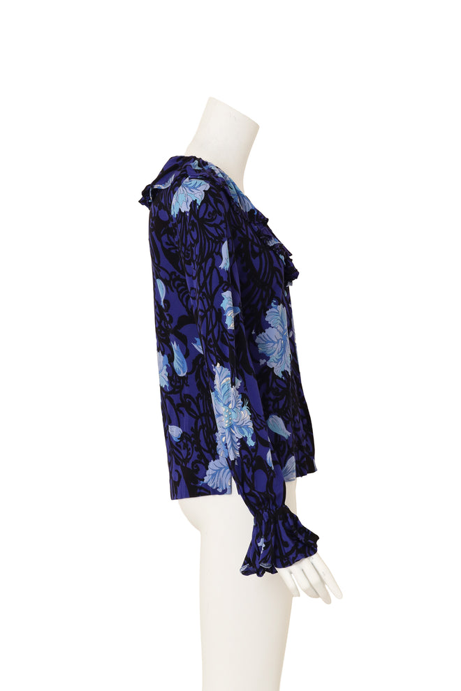 Emilio Pucci Long Sleeve Floral Print Top mannequin side view @Recess LA