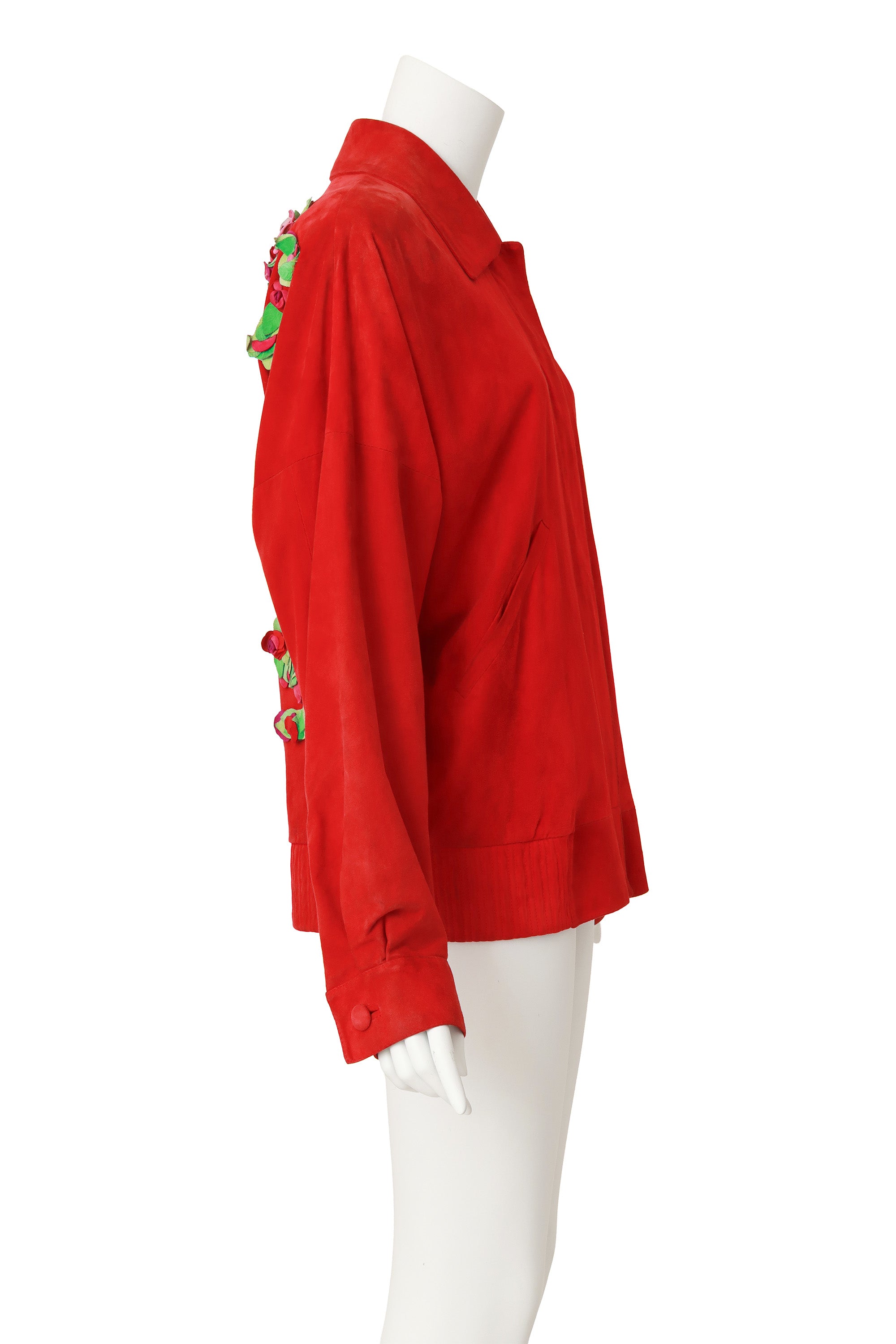 Suede jacket by Andrea Pfister on mannequin side @ Recess LA