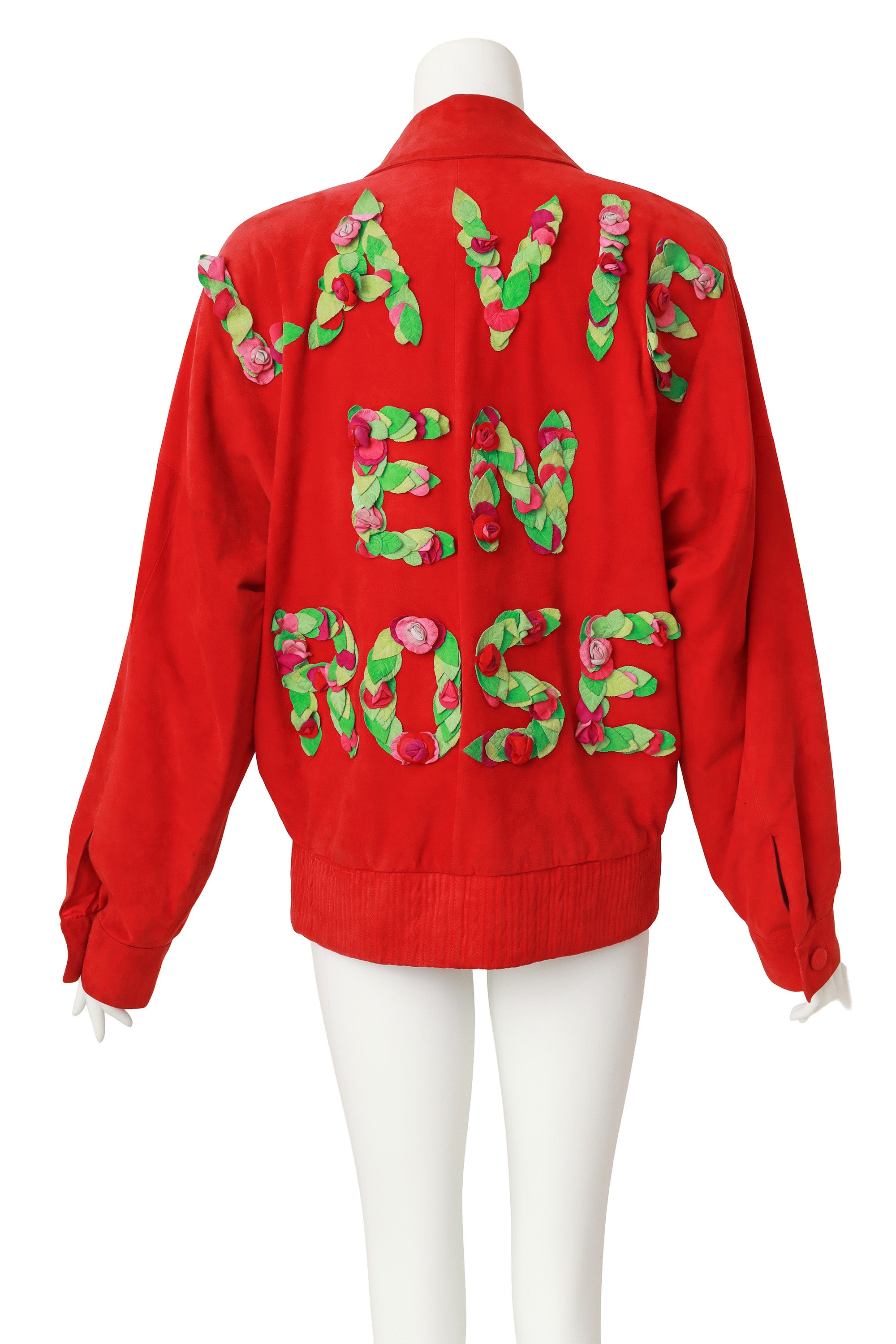 Suede jacket by Andrea Pfister on mannequin back @ Recess LA