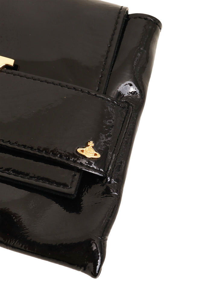 Vivienne Westwood Black Patent leather SEX Clutch emblem @ Recess LA