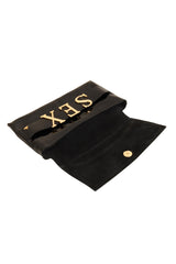 Vivienne Westwood Black Patent leather SEX Clutch open @ Recess LA
