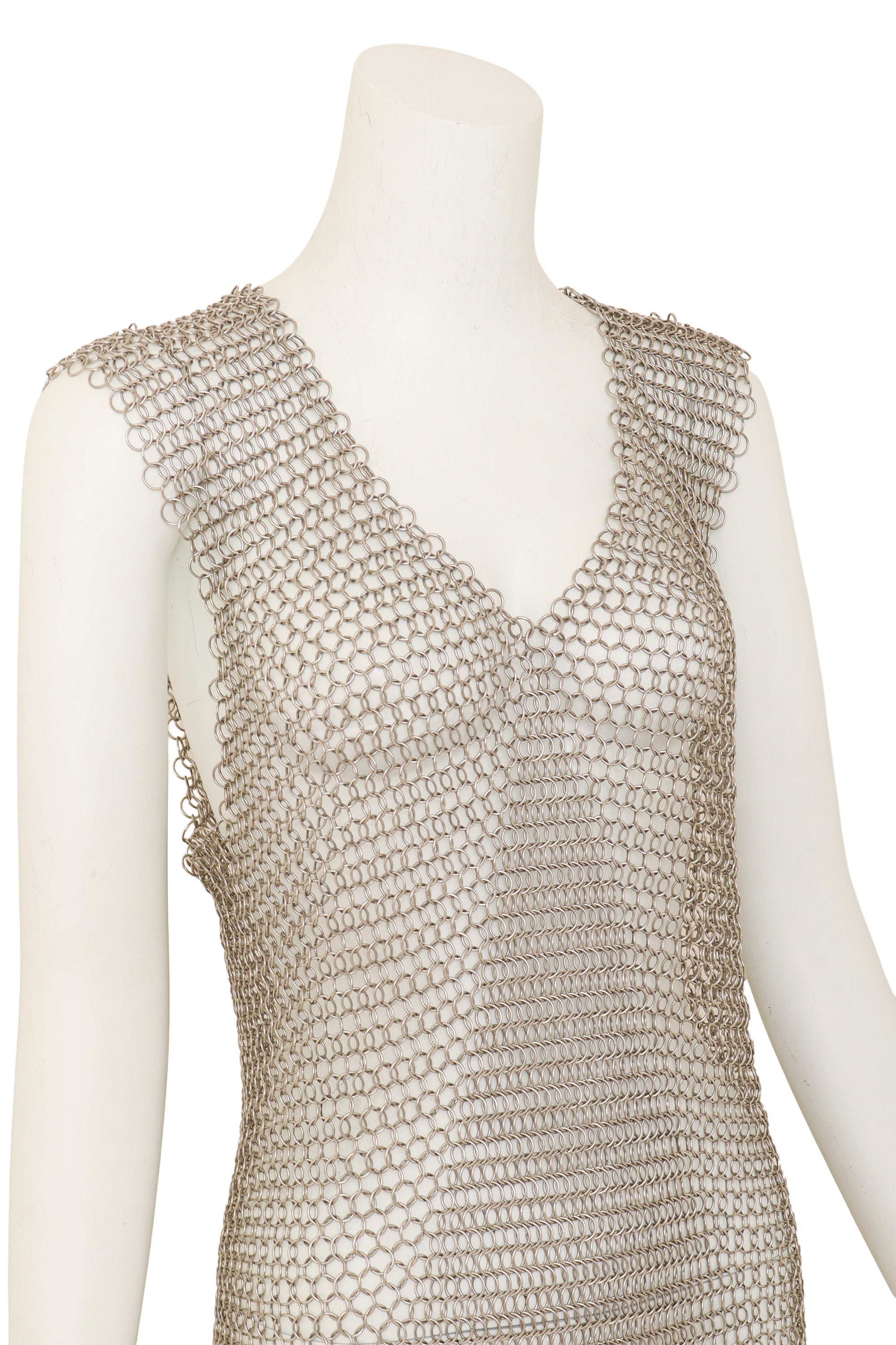Chainmail Mesh Top on mannequin close @ Recess LA