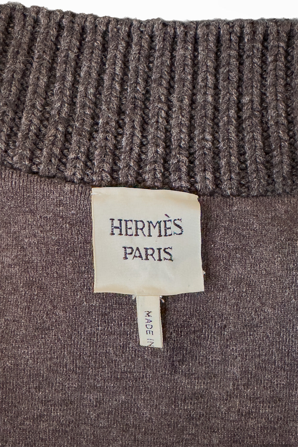Hermés Knit Sleeve Leather Jacket signature label @recess la