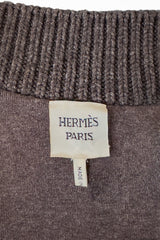 Hermés Knit Sleeve Leather Jacket signature label @recess la