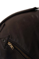 Sculpted Leather Moto Dress by North Beach Leather on mannequin fading @ Recess LA