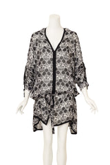 Abstract Floral Print Tunic by Anne Demeulemeester on mannequin close @ Recess LA