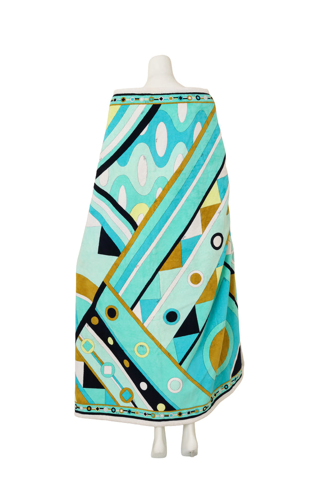 XL Mod Print Square Beach Towel by Emilio Pucci on mannequin @ Recess LA