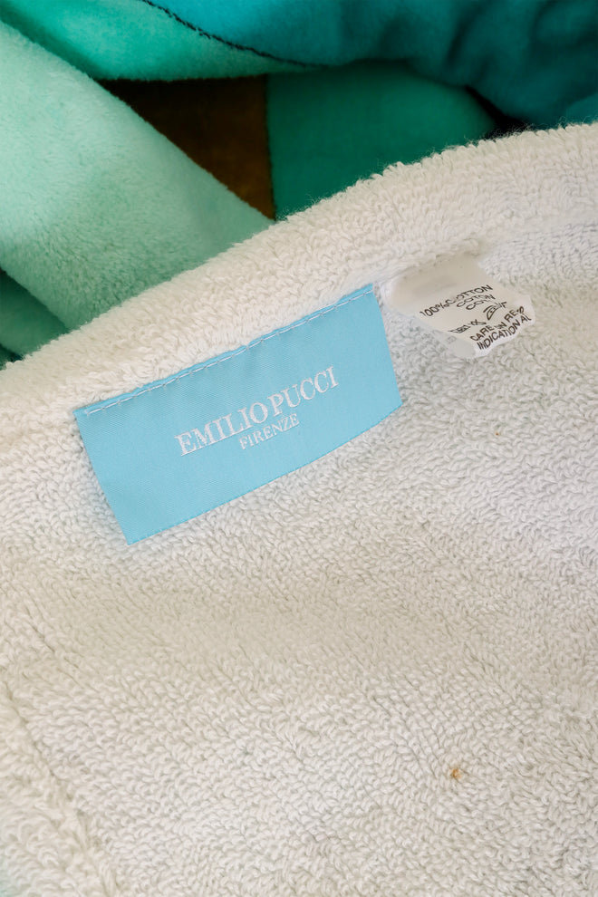 XL Mod Print Square Beach Towel by Emilio Pucci label @ Recess LA