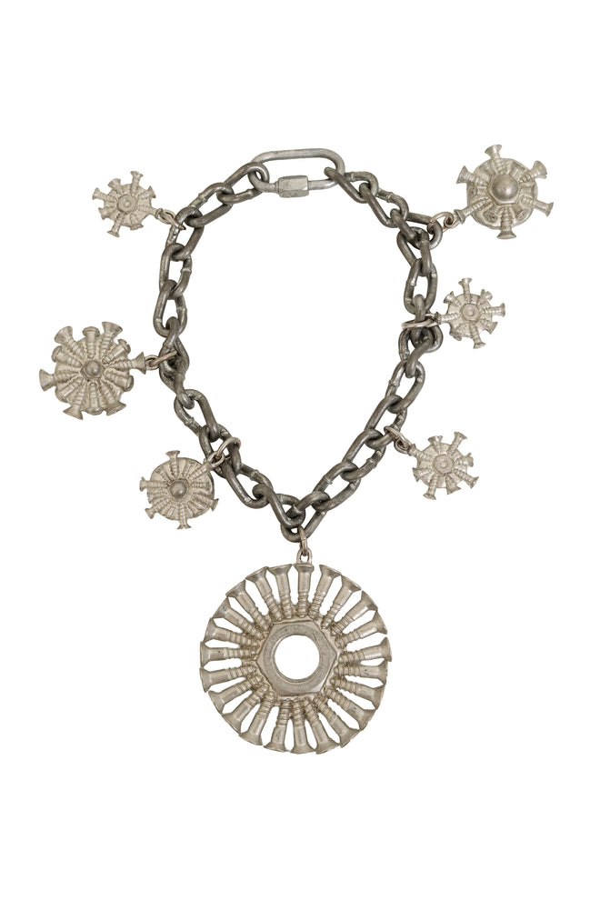Silver Screw Pendant Choker Necklace by Todd Oldham @Recess LA 