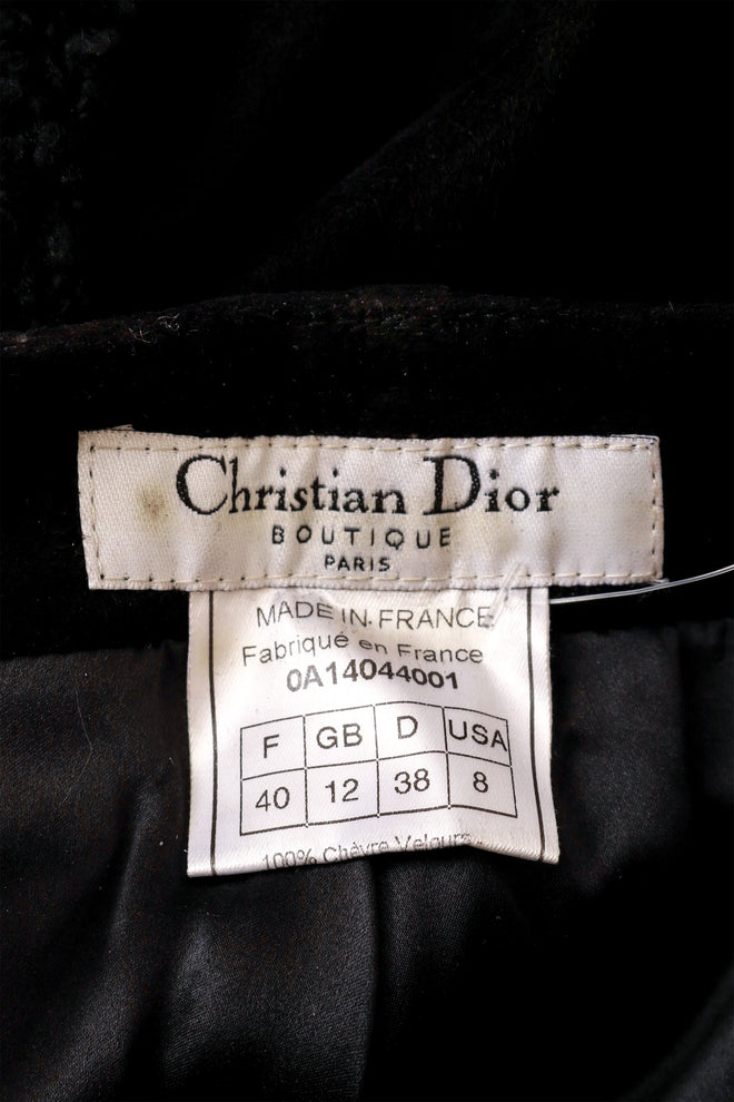 Vintage Christian Dior black suede pants Label @RecessLA 