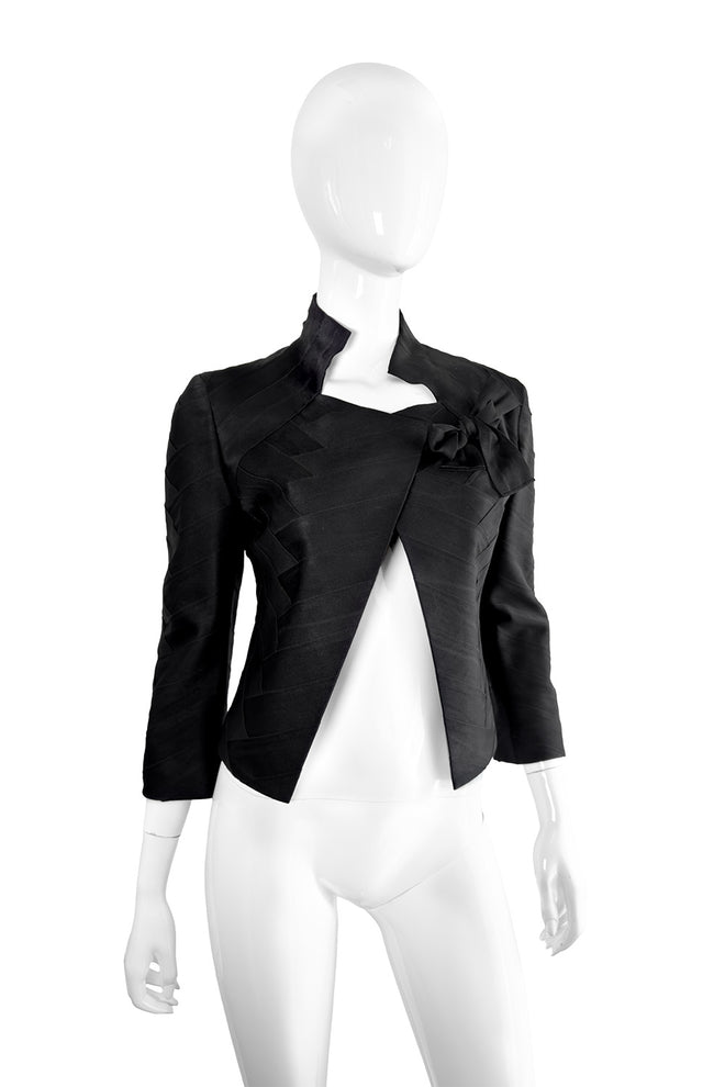 Issey Miyake Woven Chevron Tie Jacket front on mannequin @recess la