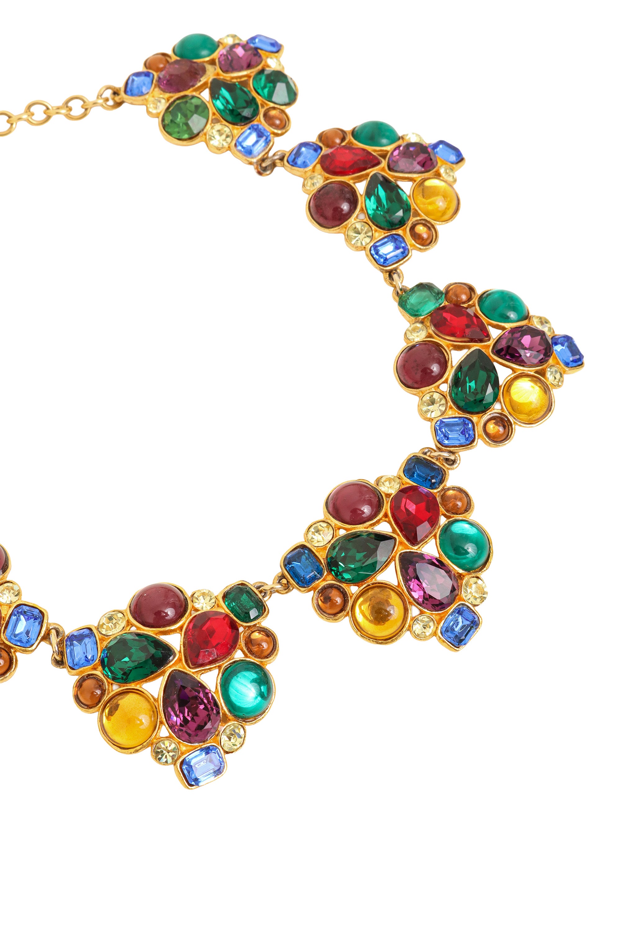 Jewel Cluster Collar Necklace close @ Recess LA