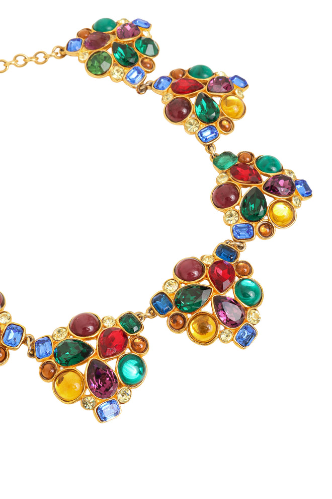 Jewel Cluster Collar Necklace close @ Recess LA