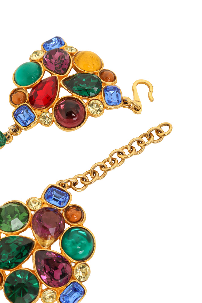 Jewel Cluster Collar Necklace clasp @ Recess LA