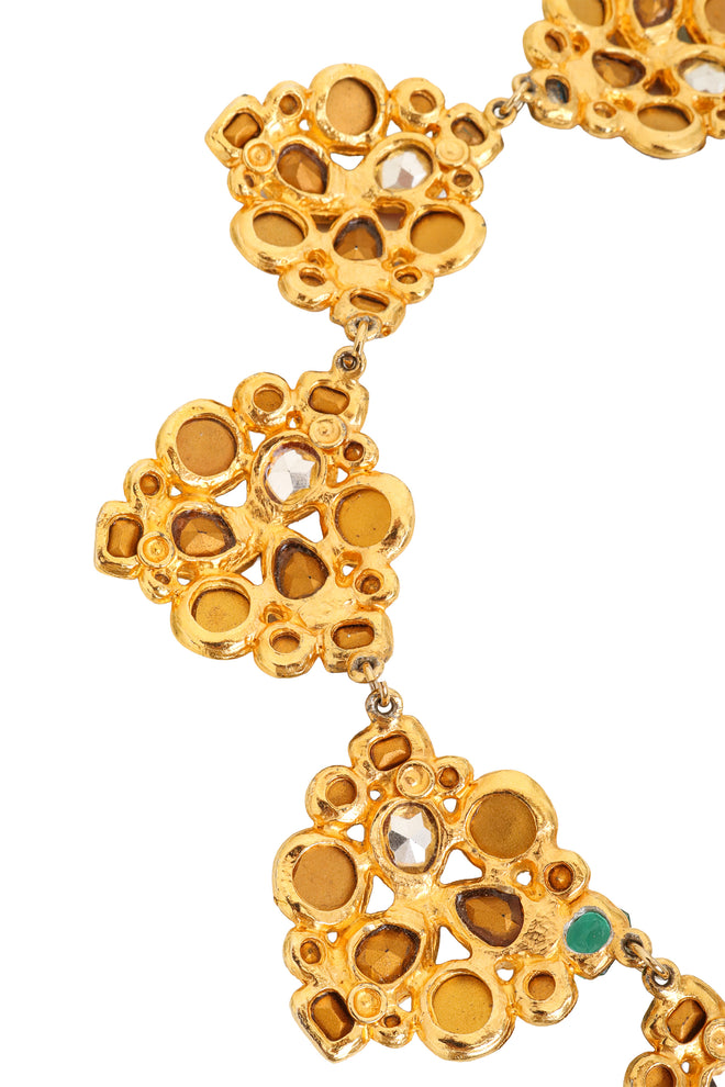 Jewel Cluster Collar Necklace backs @ Recess LA