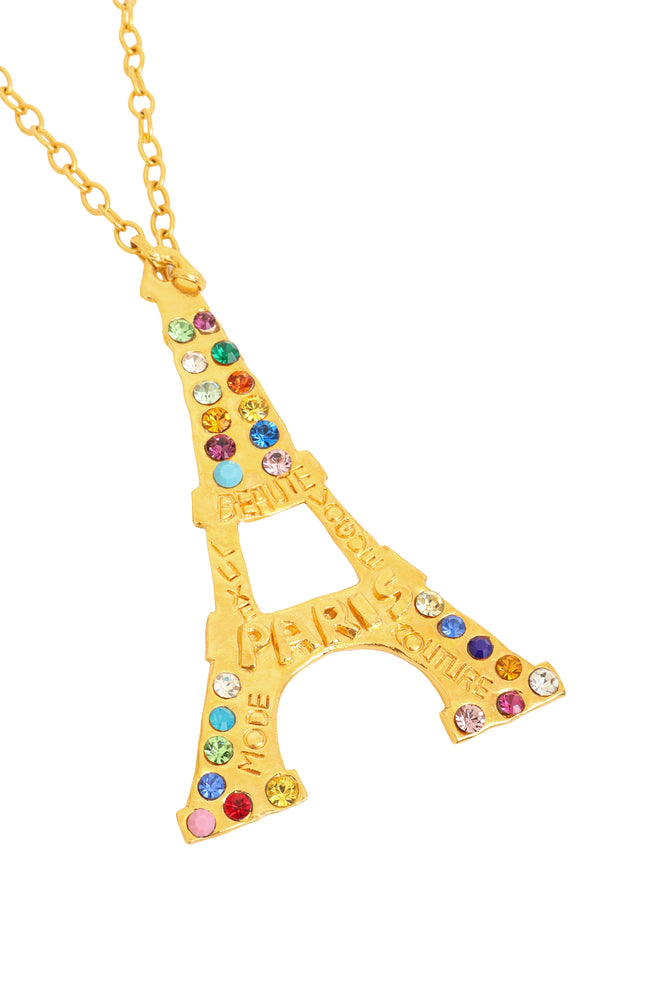  Eiffel Tower Pendant Necklace by Hanna Bernhard close @ Recess LA