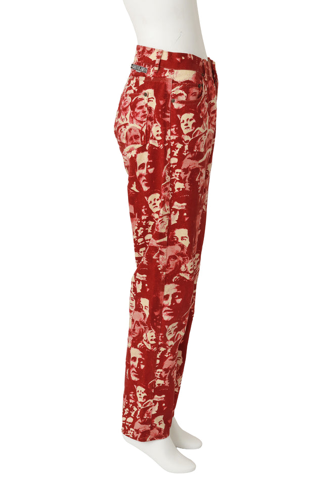Foule Faces Jeans by Jean Paul Gaultier on mannequin side @ Recess LA