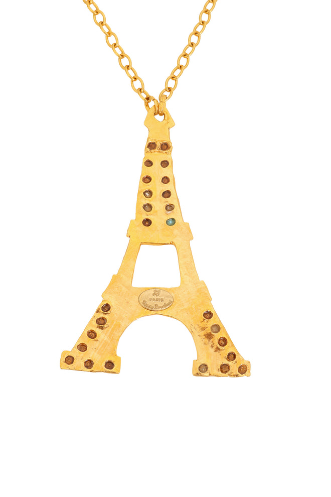  Eiffel Tower Pendant Necklace by Hanna Bernhard back @ Recess LA