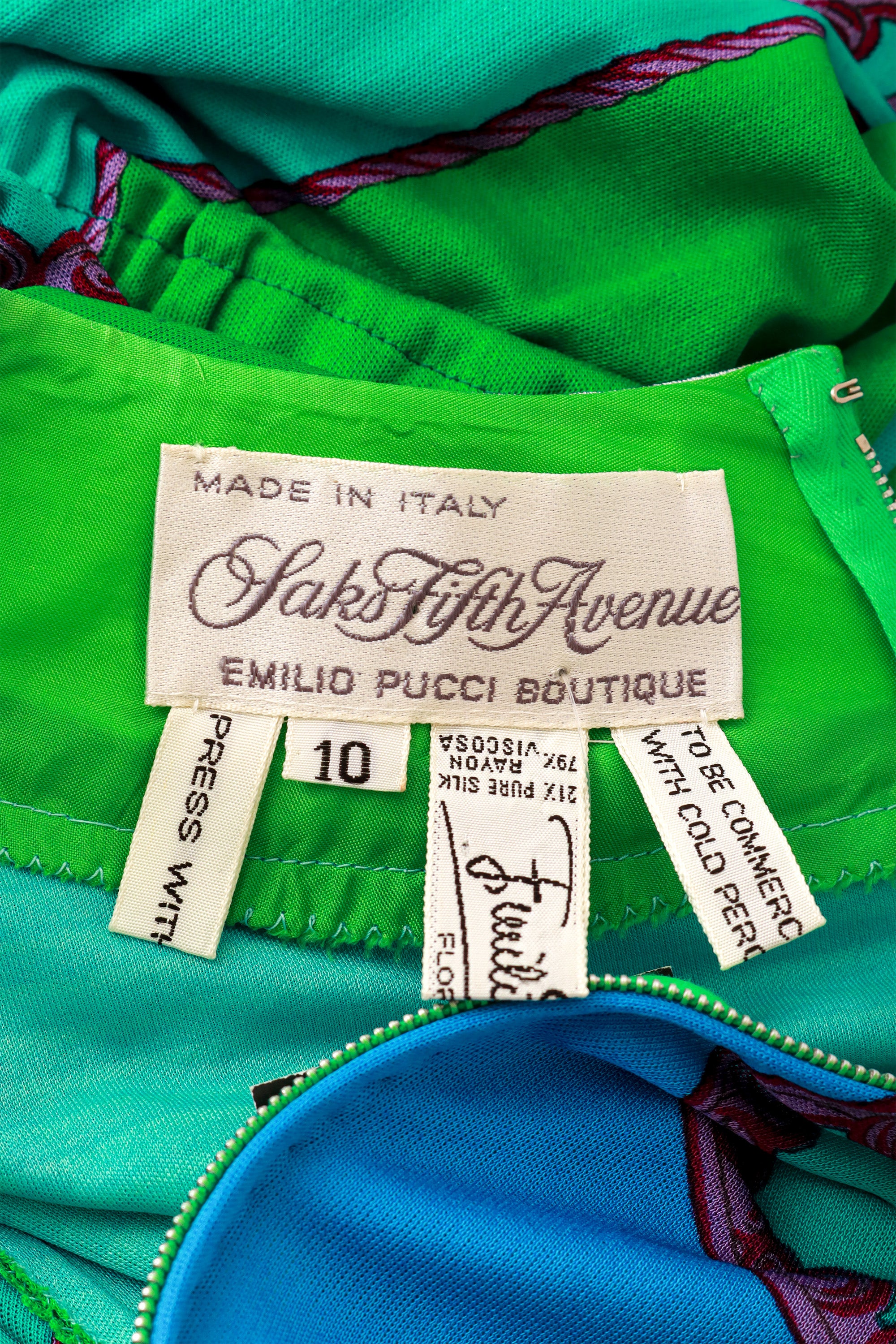 baroque print jumpsuit by Emilio Pucci label @ Recess LA